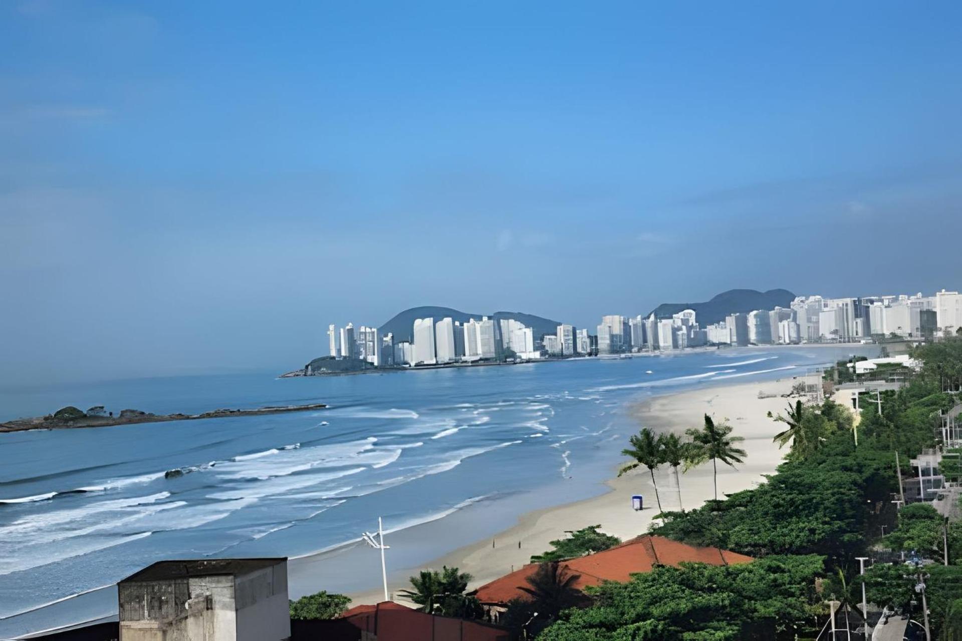 Vista-Mar - 3 Suites Com Ar Condicionado E Quarto Casal Com Ar Condicionado - 100M Da Praia Guarujá Exterior photo